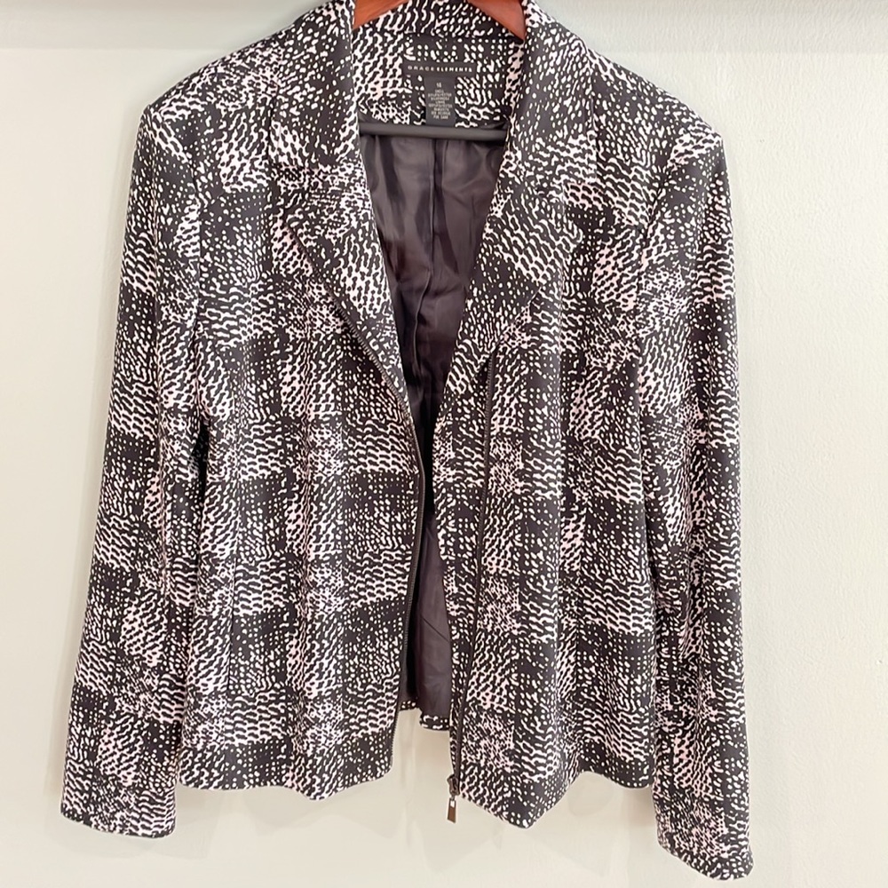 Euc Grace Elements Fully Lined Zip Front Jacket - image 2